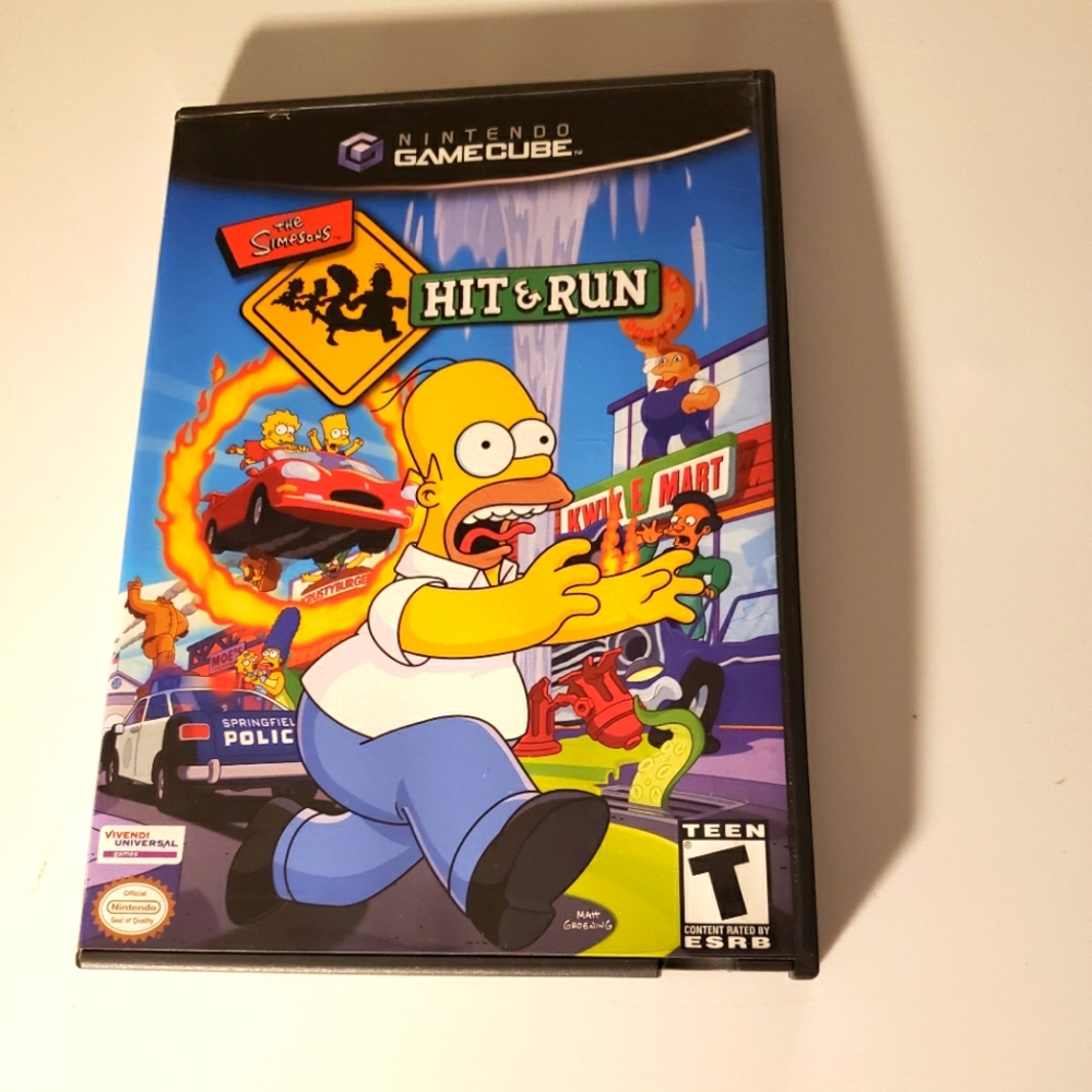 GAMECUBE NINTENDO SIMPSONS HIT AND RUN!!!  TESTED